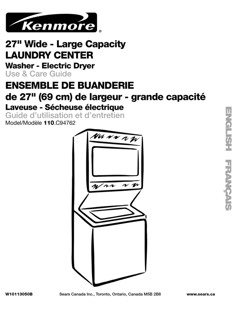 Kenmore 110.C94762 User manual