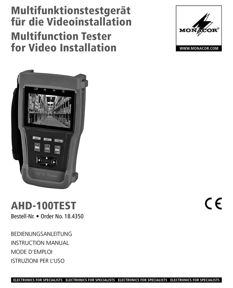 Monacor AHD-100TEST User manual