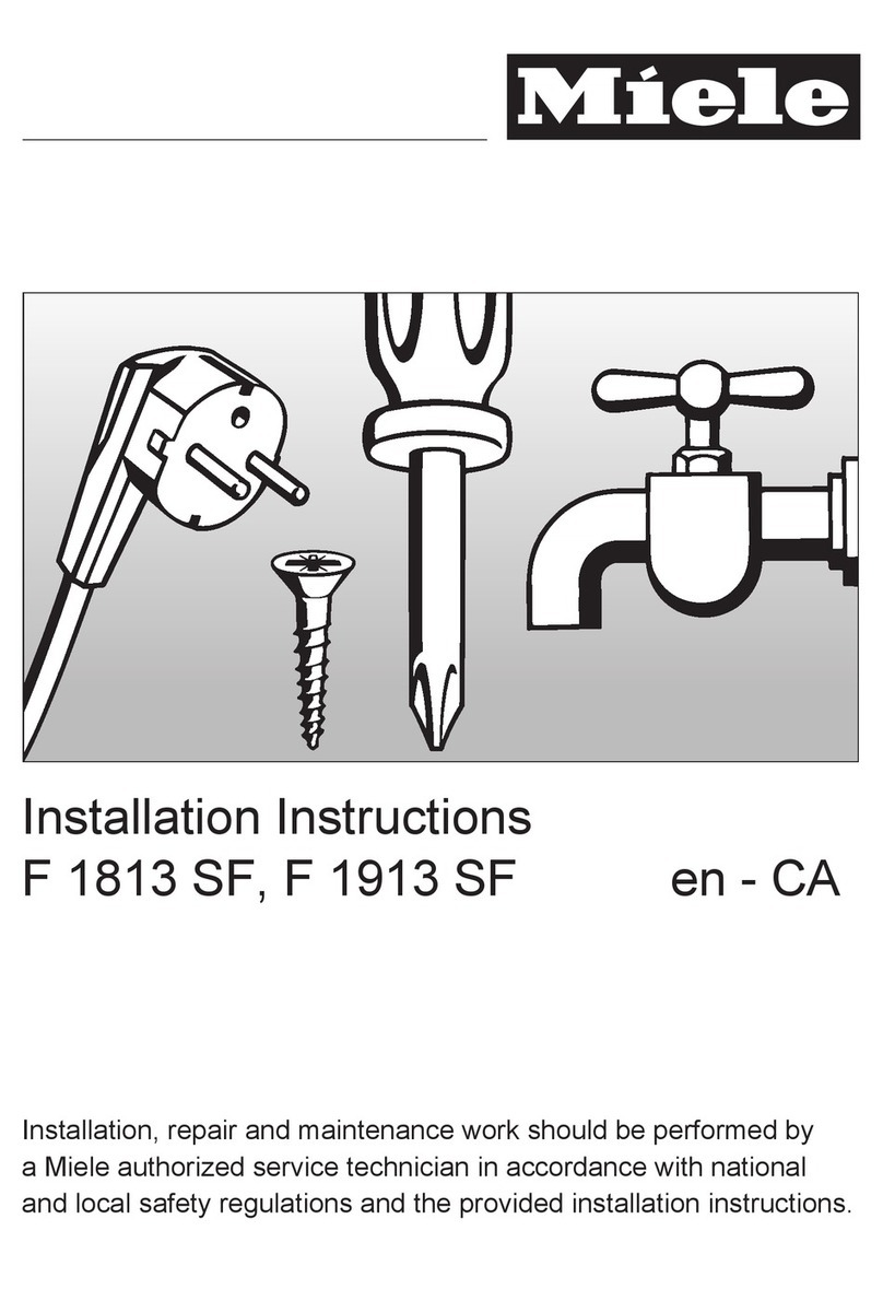 Miele F 1813 SF installation instructions