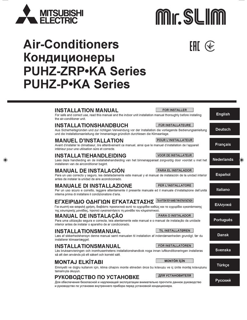 Mitsubishi Electric PUHZ-ZRP KA Series User manual