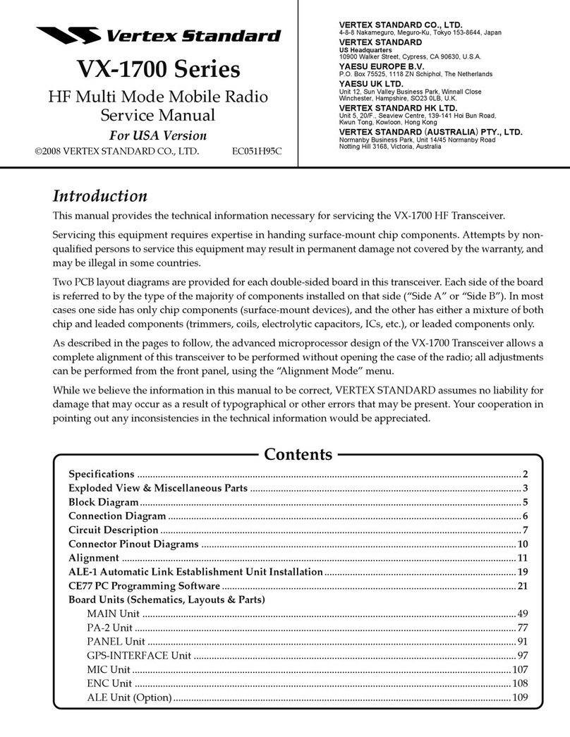 Verterx Standard VX-1700 Service manual