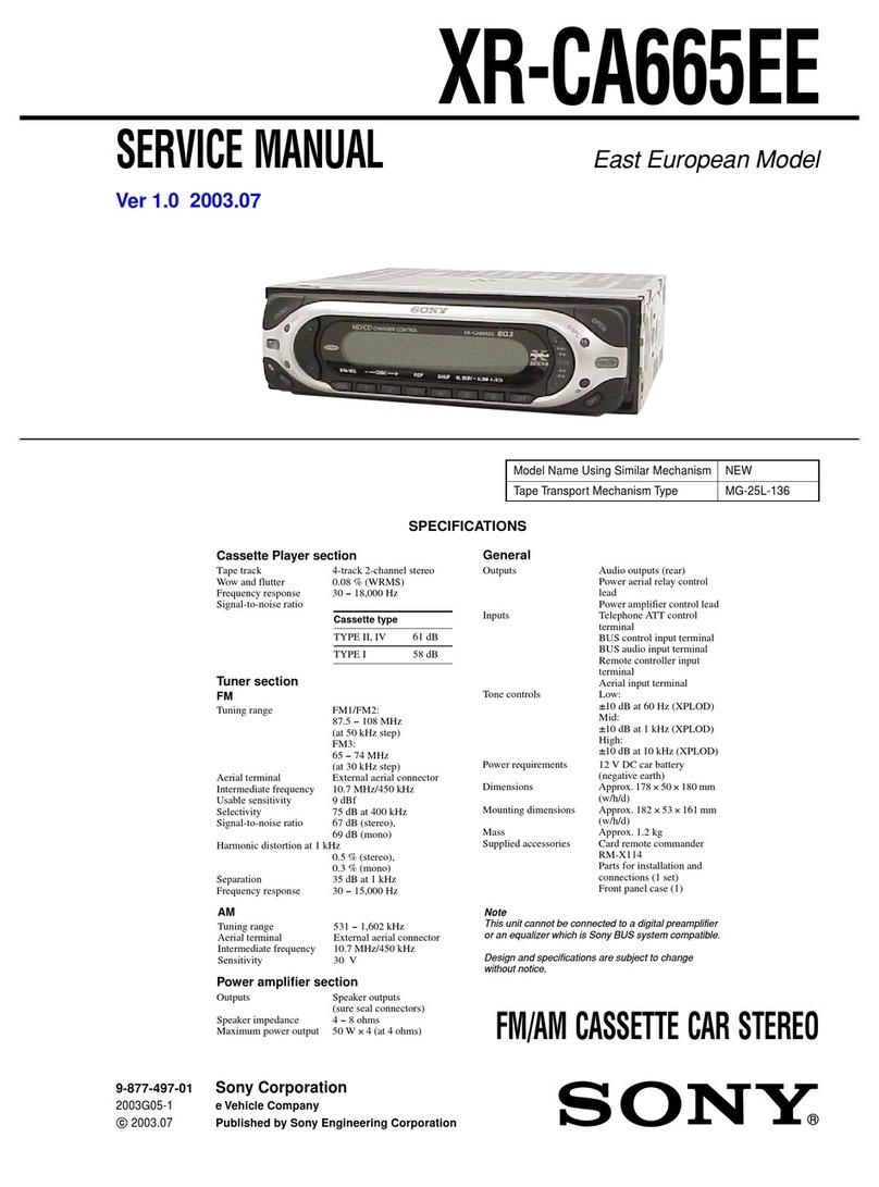 Sony XR-CA665EE User manual
