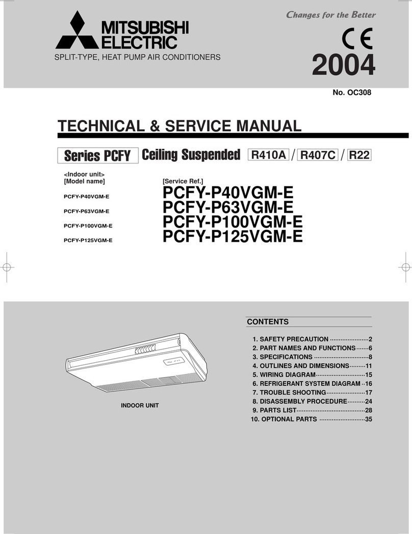 Mitsubishi Electric PCFY-P40VGM-E Operating manual