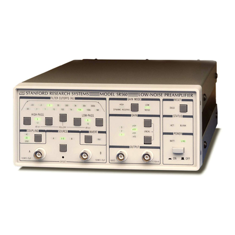 Stanford Research Systems SR560 User manual