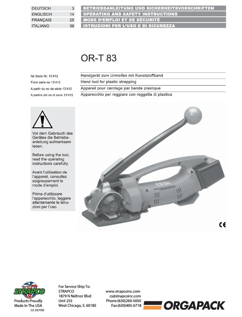 Orgapack OR-T 83 Quick guide