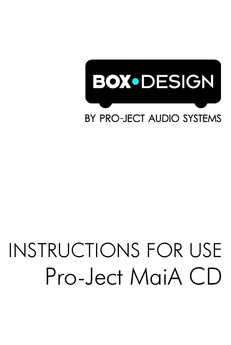 Box-Design pro-ject maia cd User manual