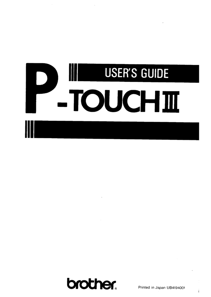 Brother P-Touch 3 User manual