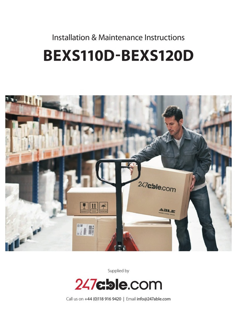 ABLE BEXS110D Installation & maintenance instructions