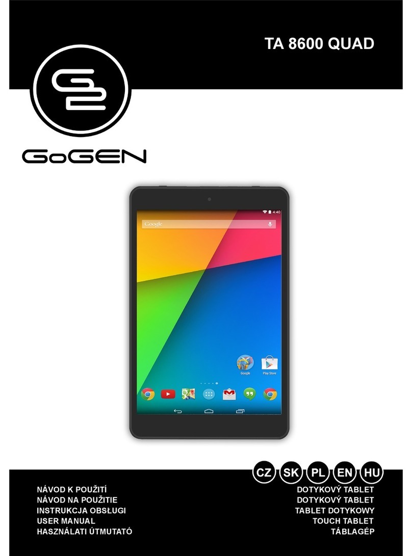 Gogen TA 8600 QUAD User manual