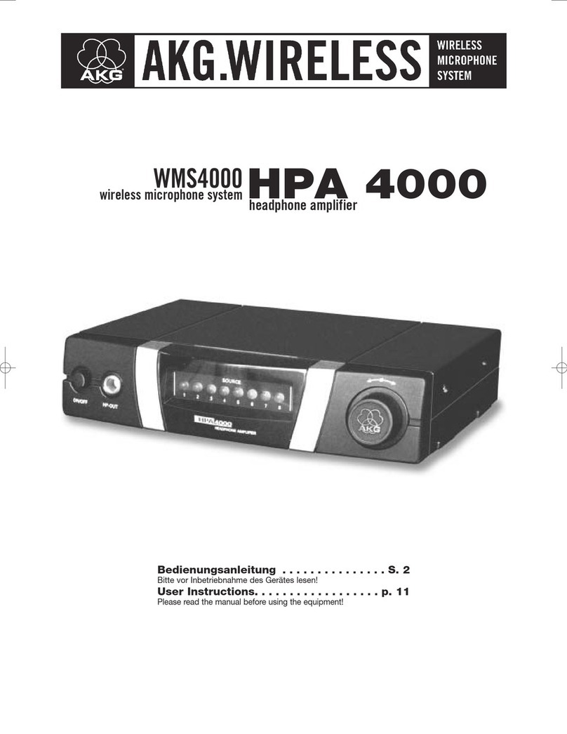 AKG WMS 4000 User instructions