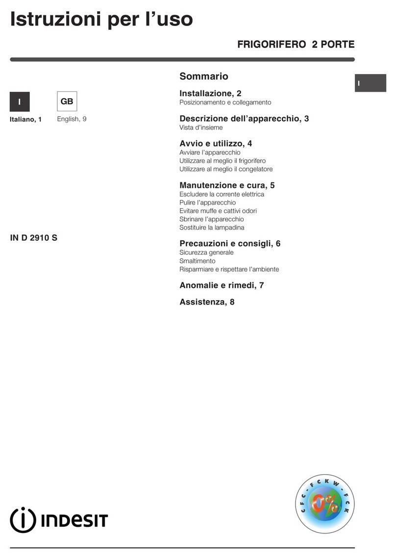 Indesit IN D 2910 S operating instructions