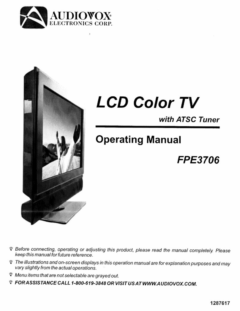 Audiovox FPE3706 - 37" LCD TV User manual Audiovox FPE3706 - 37" LCD TV User manual