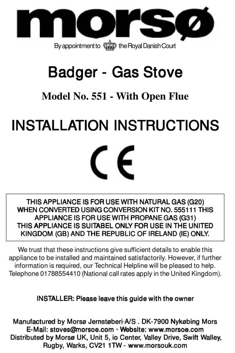 Morsø 551 installation instructions Morsø 551 installation instructions