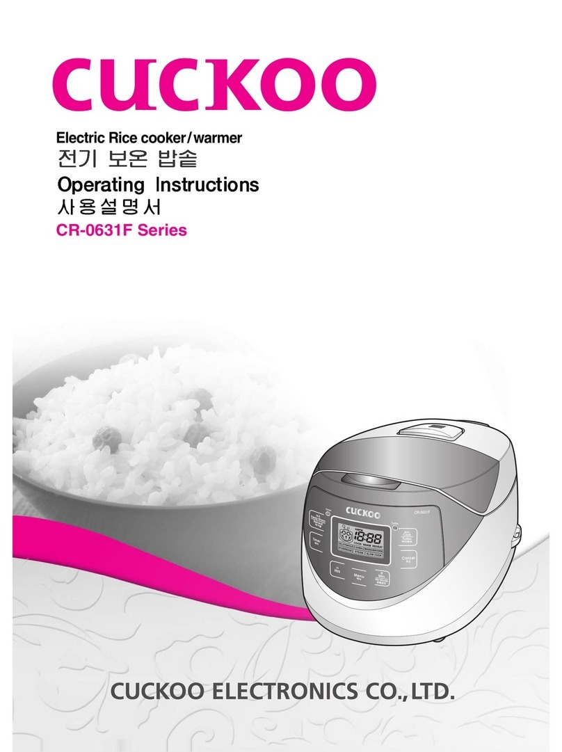 Cuckoo CR-0631F Series User manual