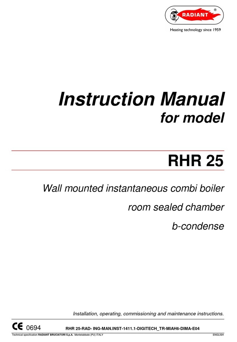 Radiant RHR 25 User manual Radiant RHR 25 User manual