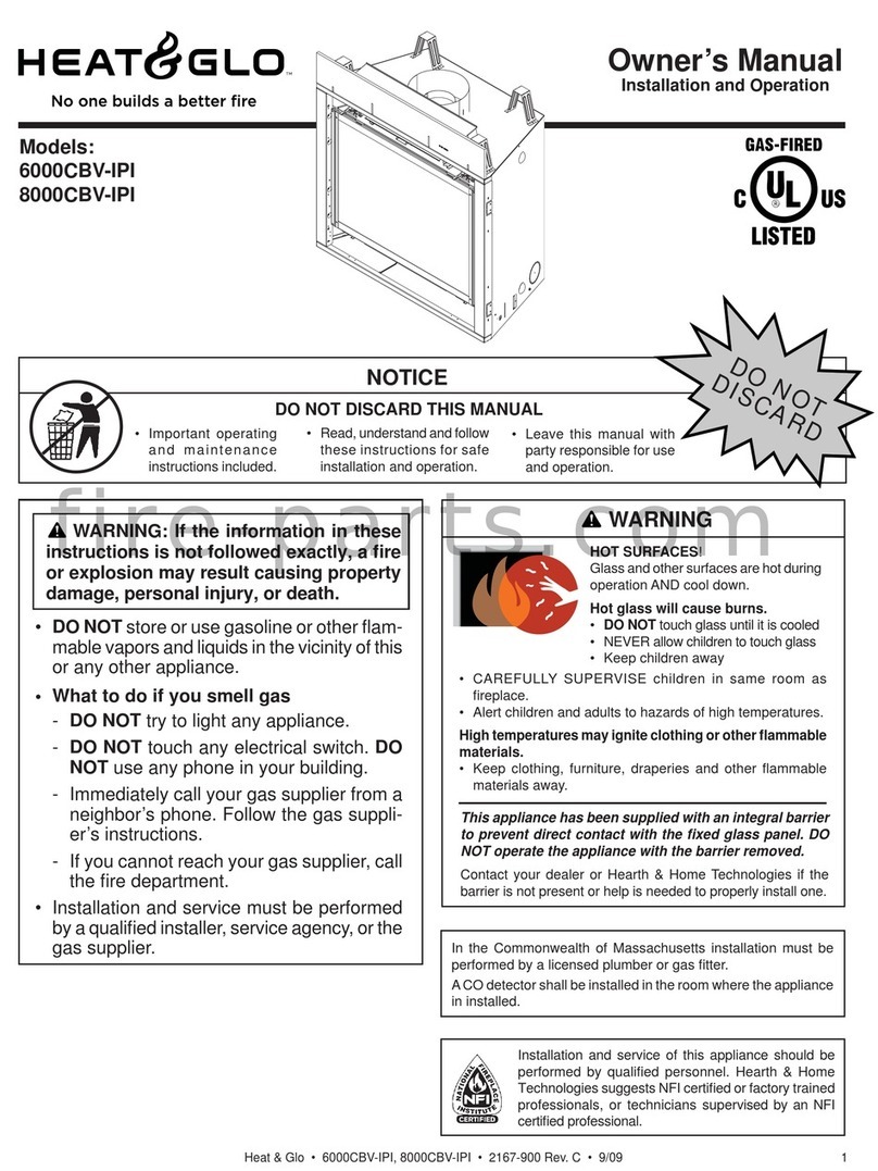 Heat & Glo 6000CBV-IPI owner's manual