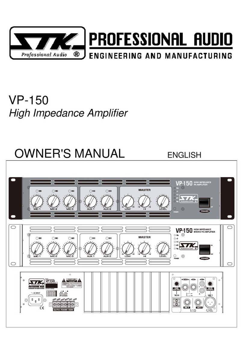STK Professional Audio VP-150 owner's manual