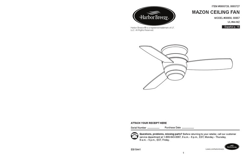 Harbor Breeze 856 User manual