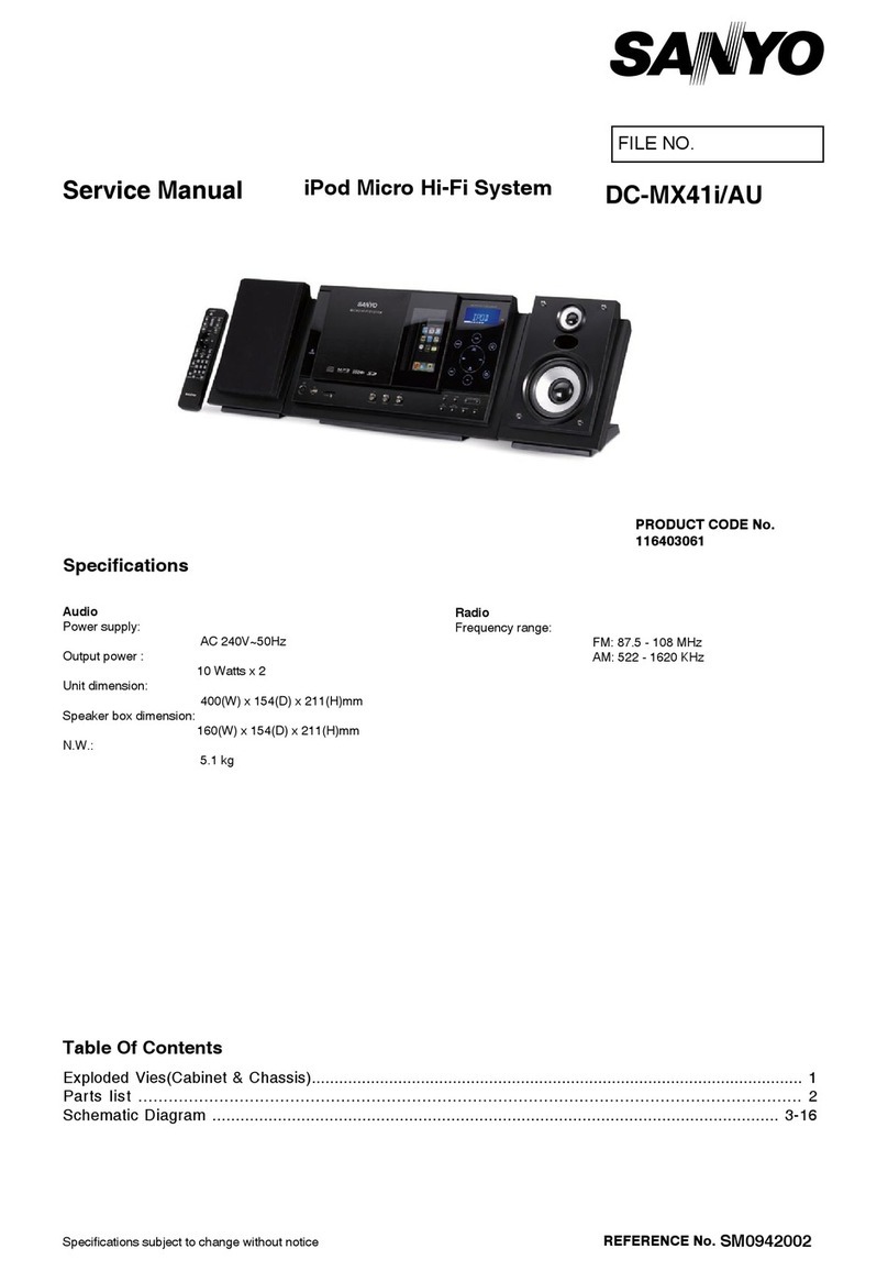 Sanyo DC-MX41i/AU User manual