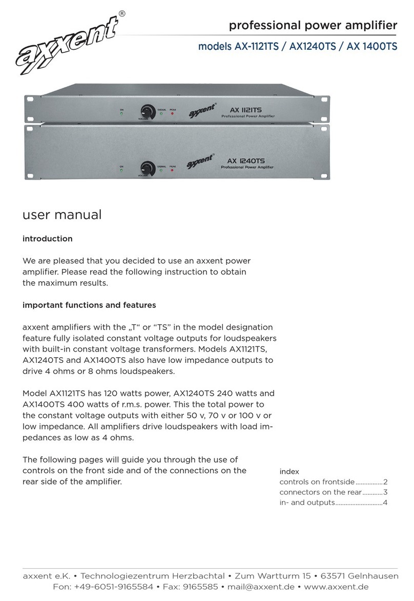 Axxent AX-1121TS User manual Axxent AX-1121TS User manual