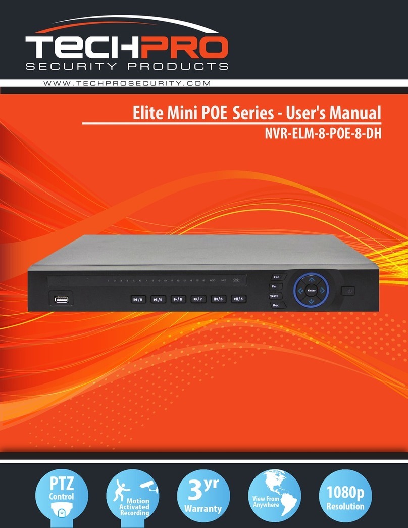 Techpro NVR-ELM-8-POE-8-DH user manual