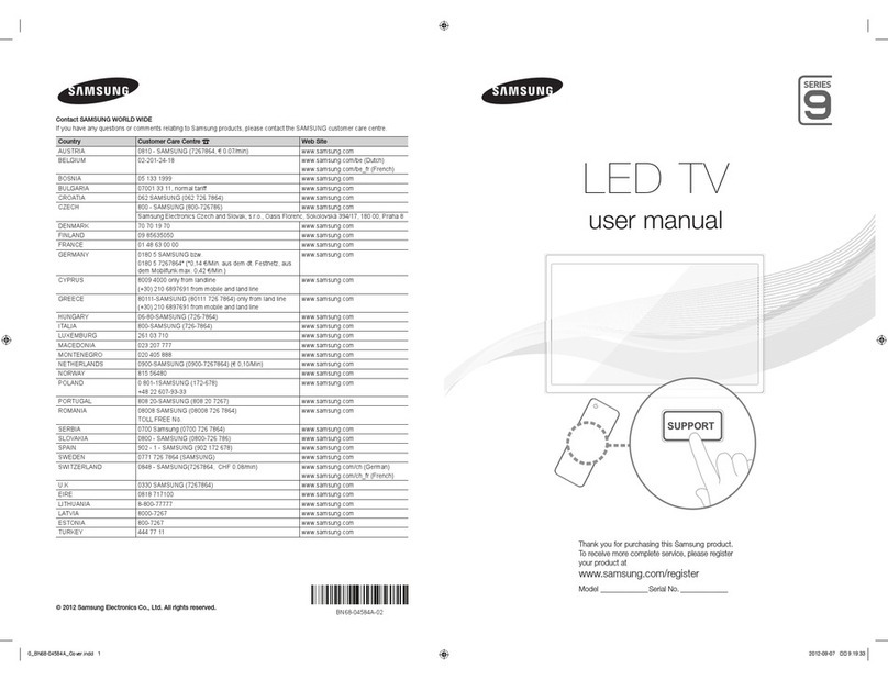 Samsung UE75ES9000 User manual Samsung UE75ES9000 User manual