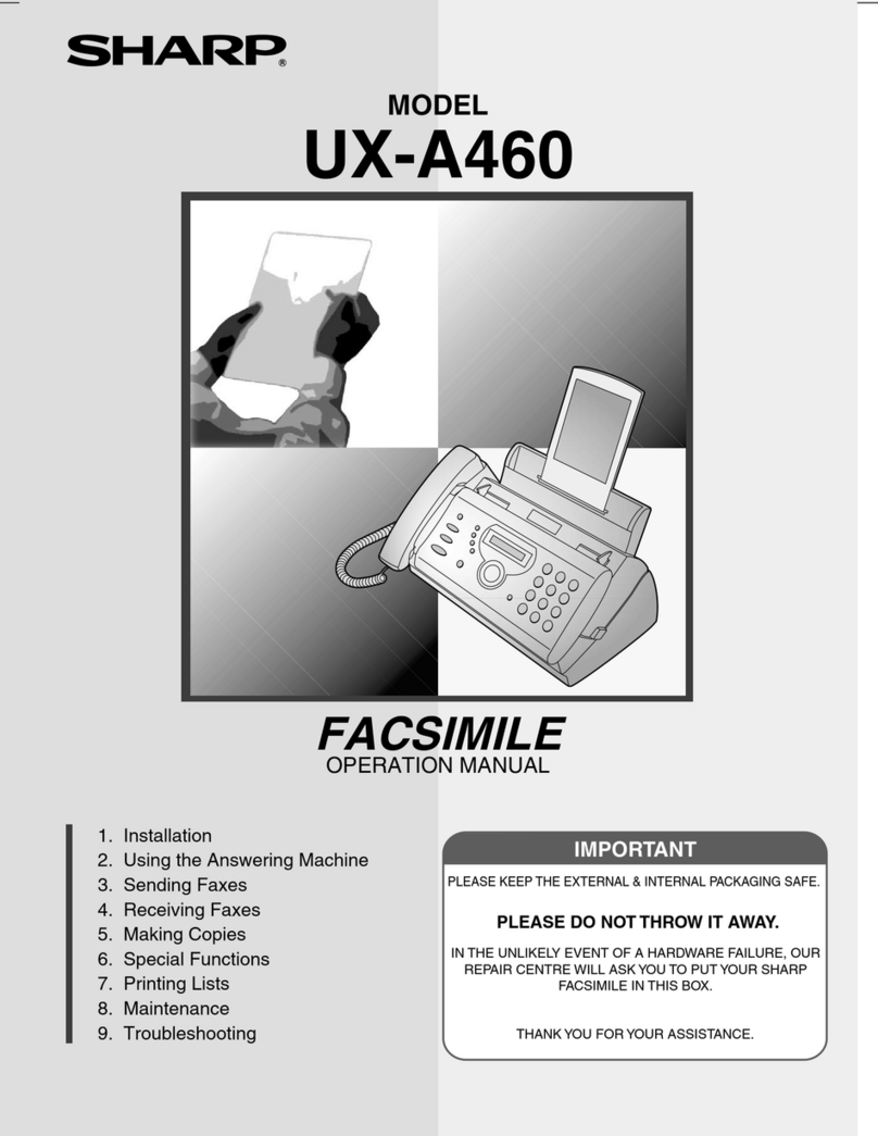 Sharp UX-A460 User manual