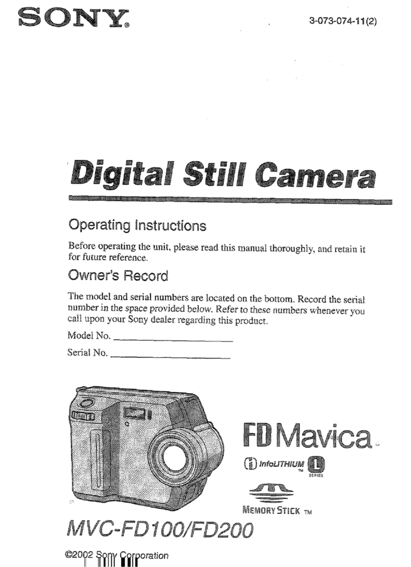 Sony FD Mavica MVC-FD200 Operating	 instruction