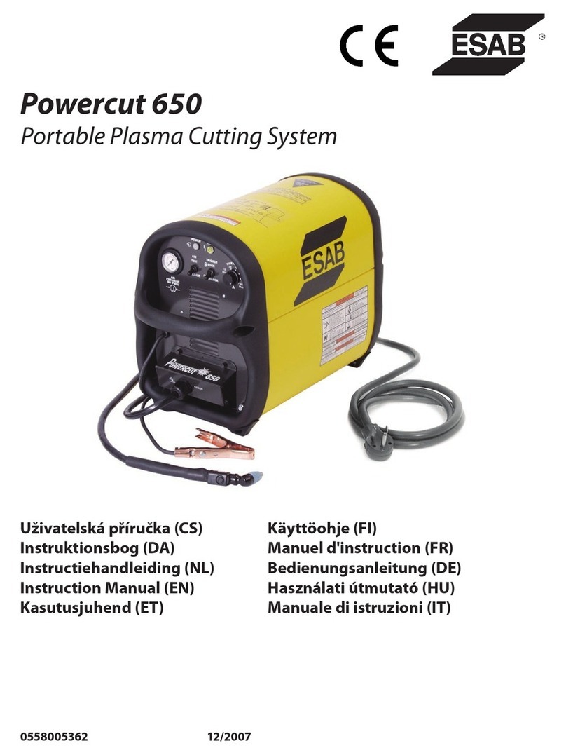 ESAB Powercut 650 User manual