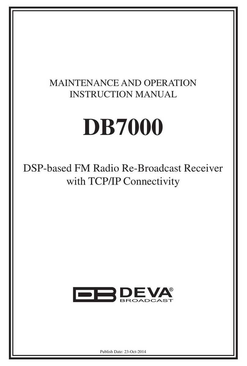 DEVA Broadcast DB7000 Operating and maintenance manual