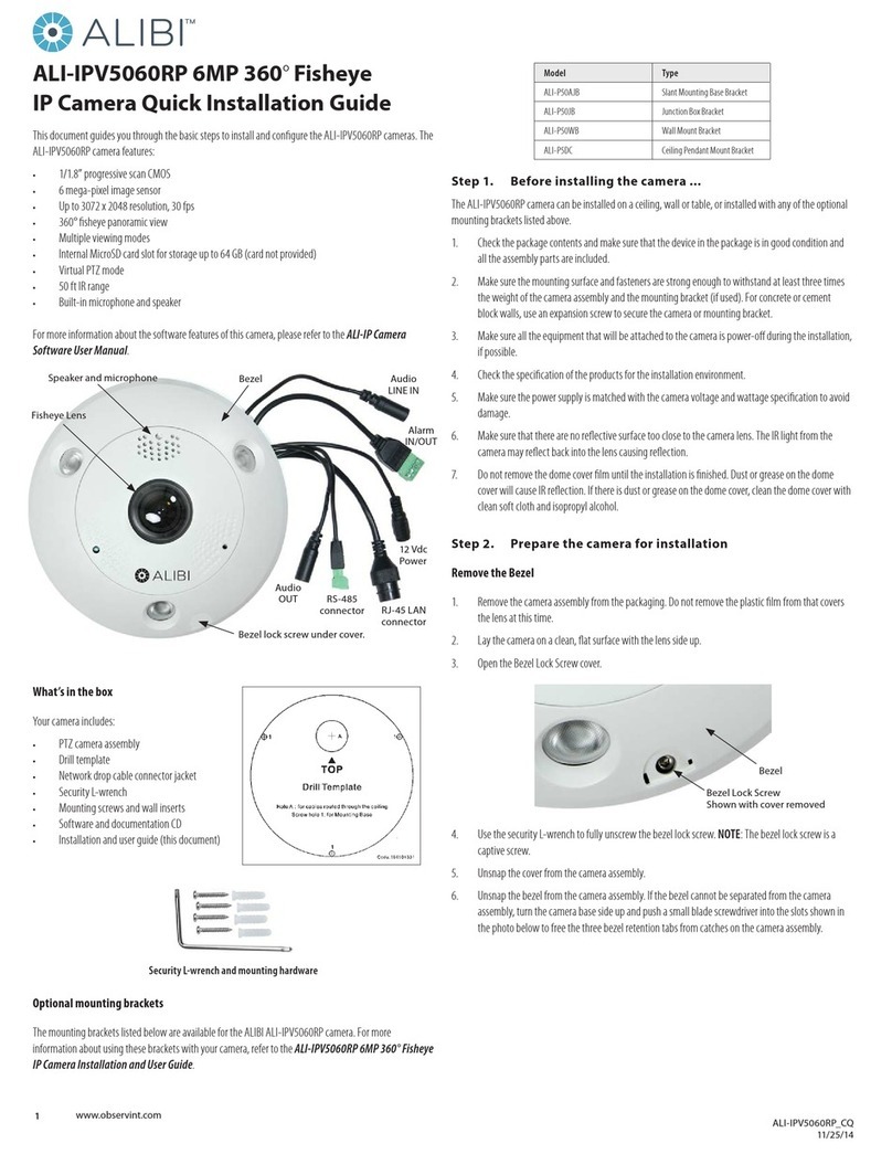 ALIBI ALI-IPV5060RP Quick installation guide