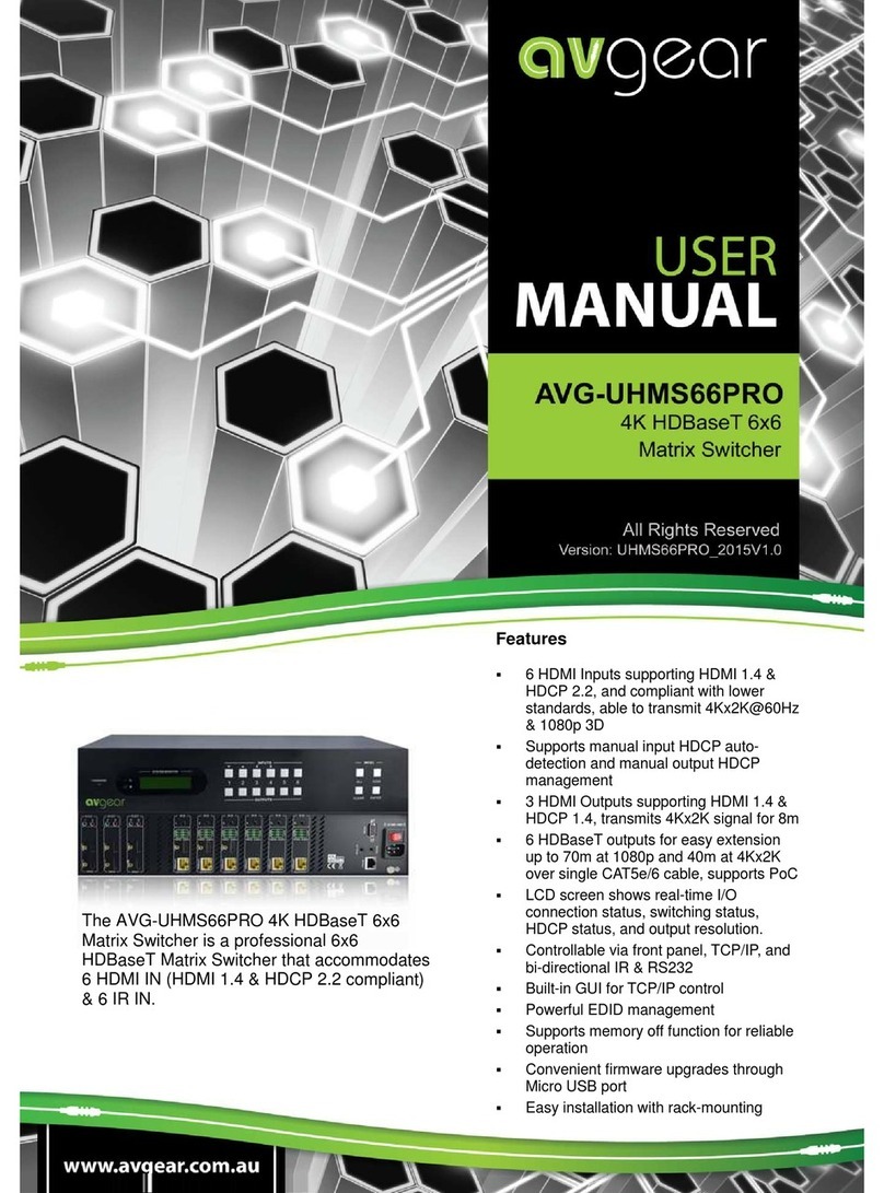 AVGear AVG-UHMS66PRO user manual