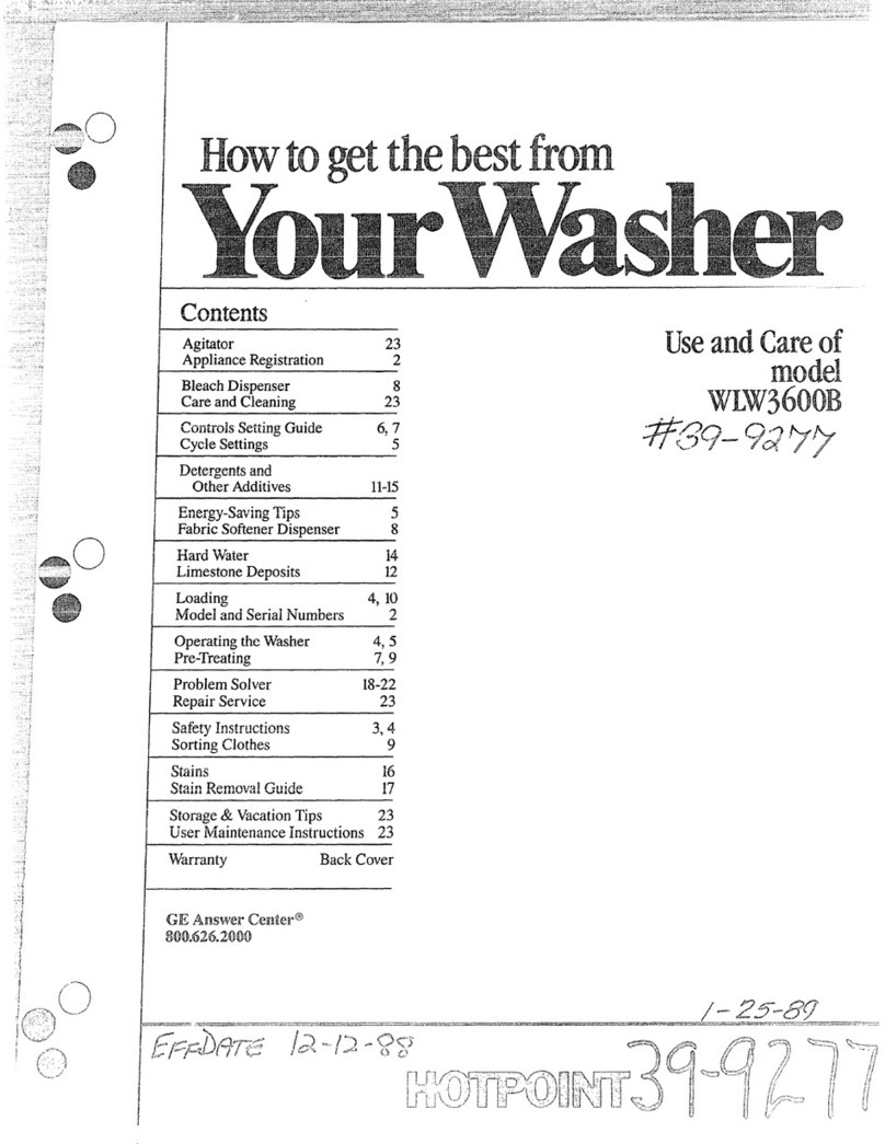 Hotpoint WLW3600B User manual