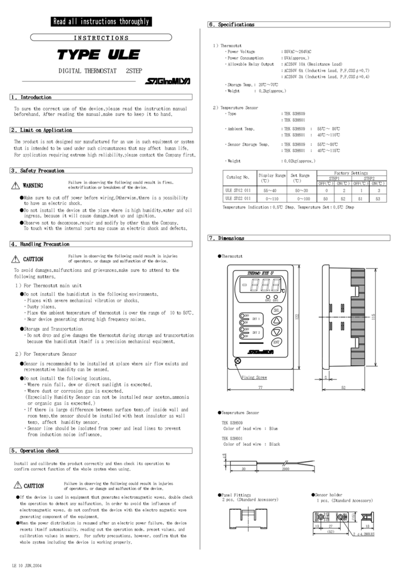 Saginomiya type ule instruction manual