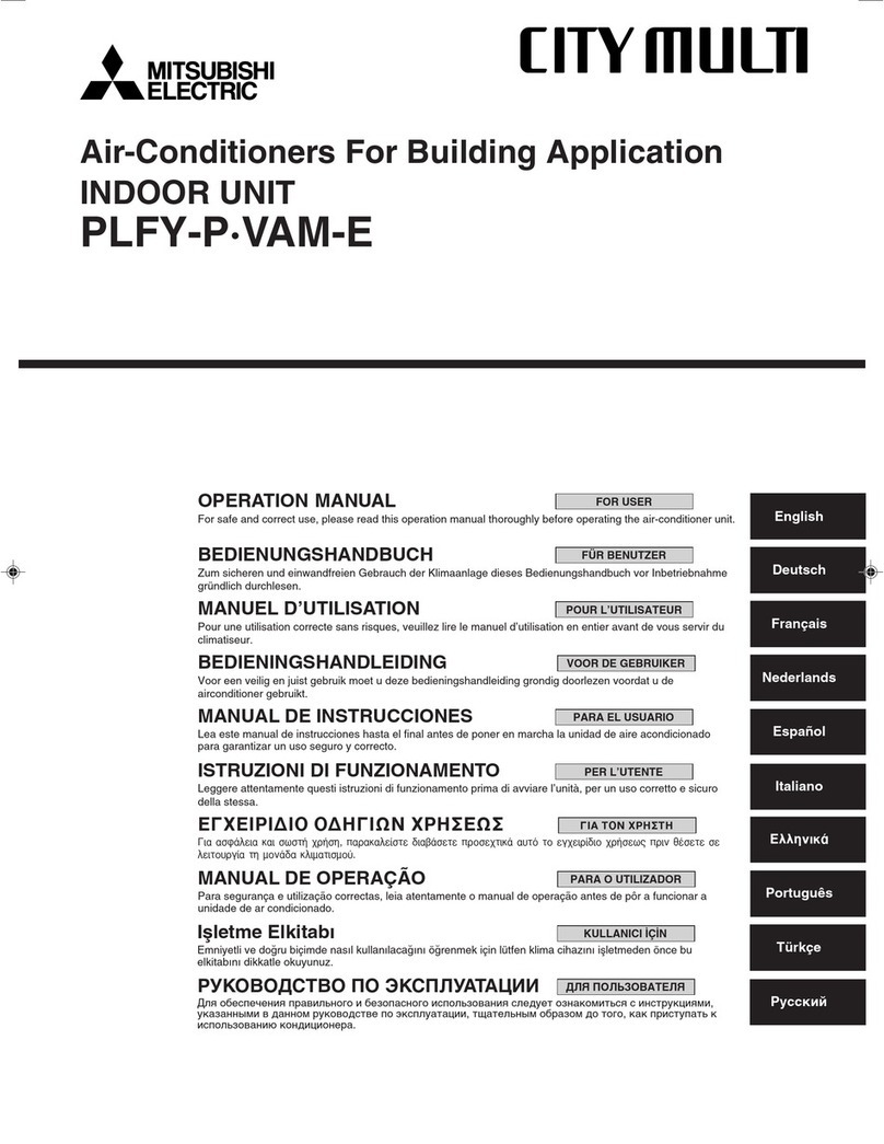 Mitsubishi Electric PLFY-P-VAM-E User manual