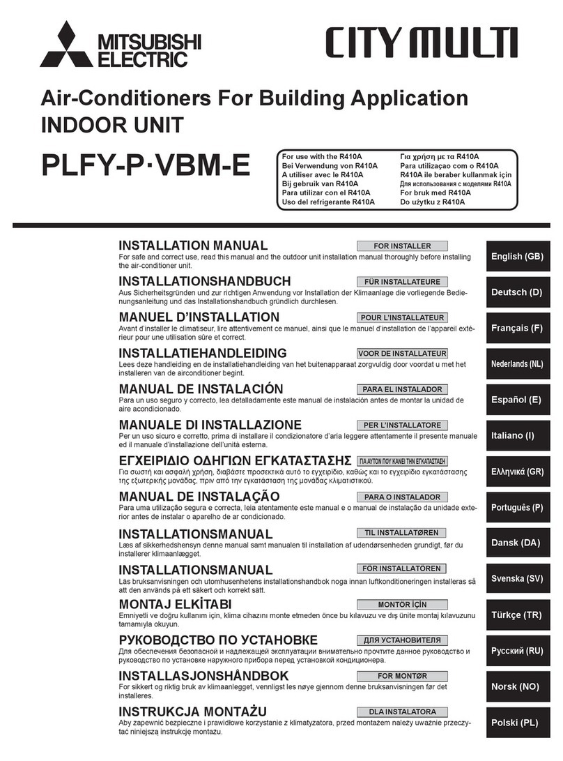 Mitsubishi Electric PLFY-P-VBM-E User manual