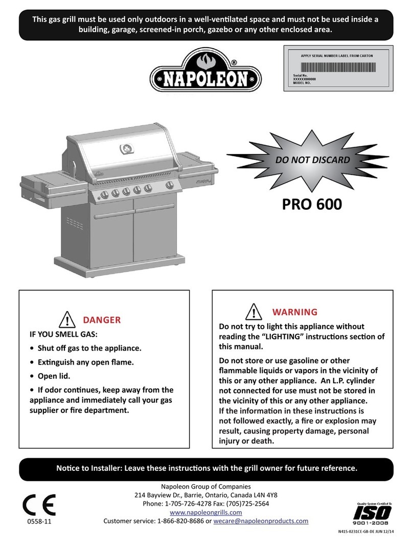 Napoleon PRO 600 User manual