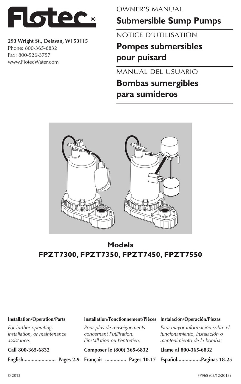 Flotec FPZT7300 owner's manual