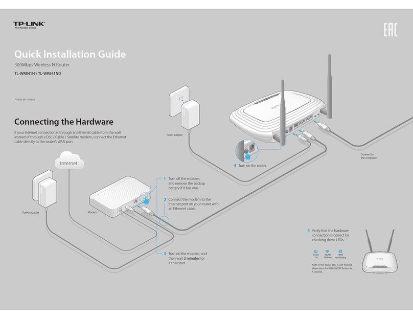 TP-Link TL-WR841N Quick installation guide