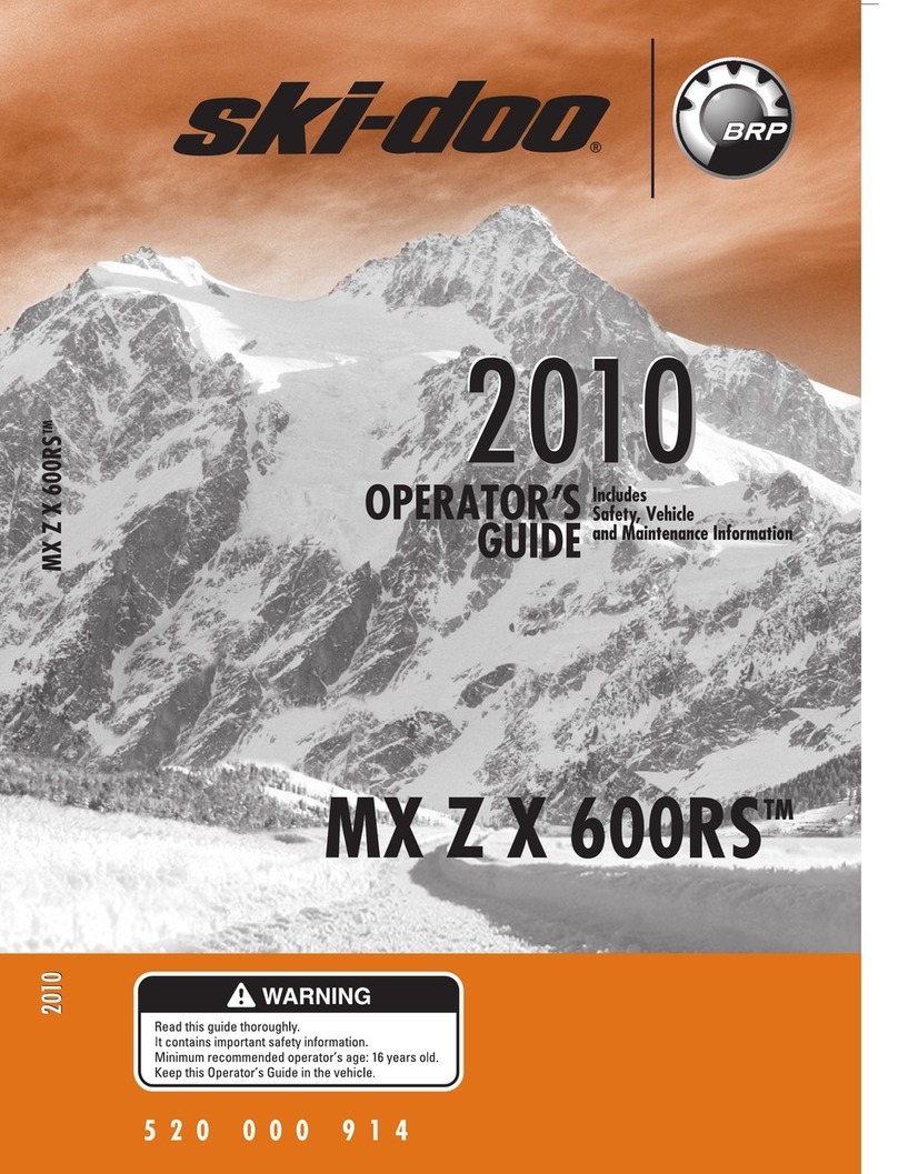 Ski-Doo MX Zx 600 RS Operator's guide