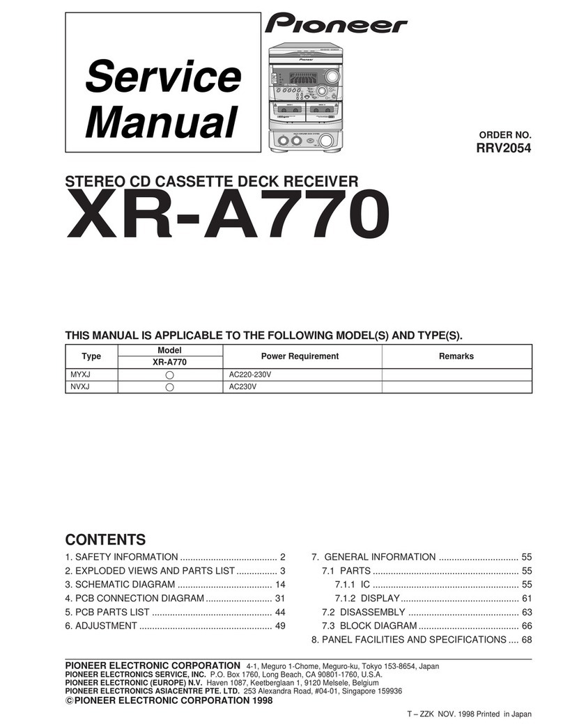 Pioneer XR-A770 Service manual