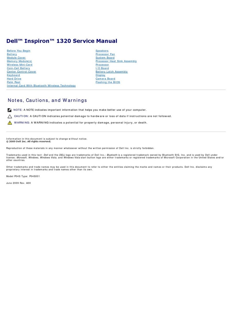 Dell Inspiron 1320 Service manual