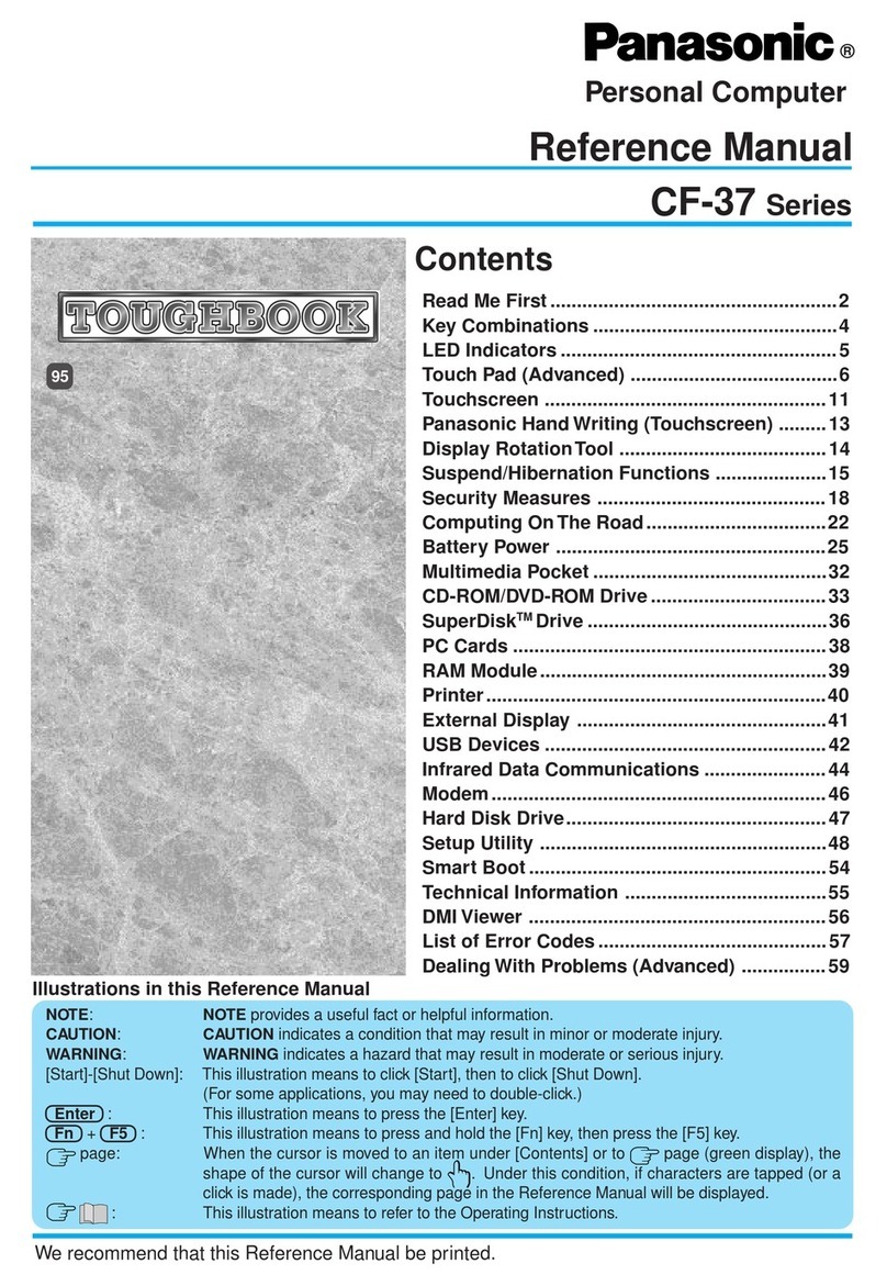 Panasonic CF-37 Series Reference manual Panasonic CF-37 Series Reference manual