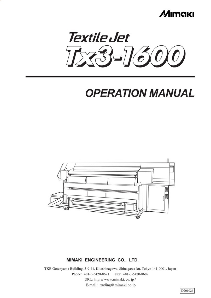 MIMAKI Textile Jet Tx3-1600 User manual