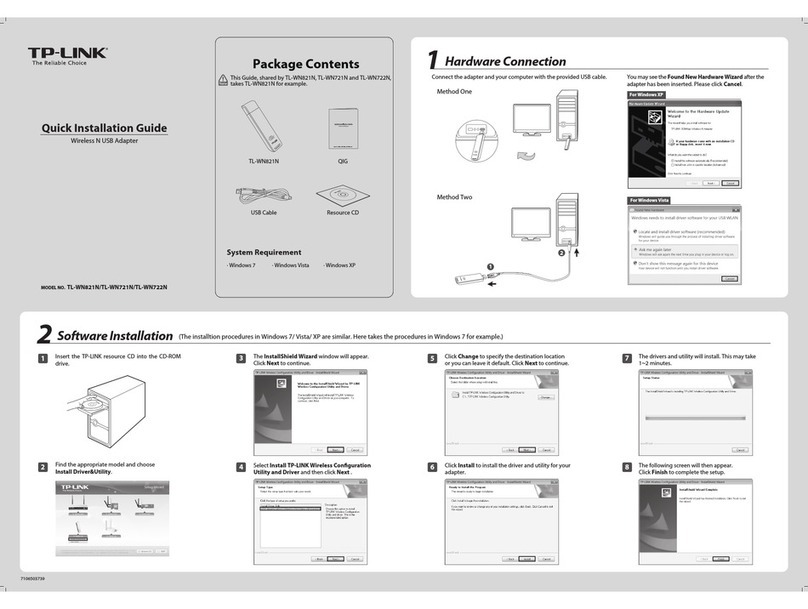 TP-Link TL-WN821N Quick installation guide