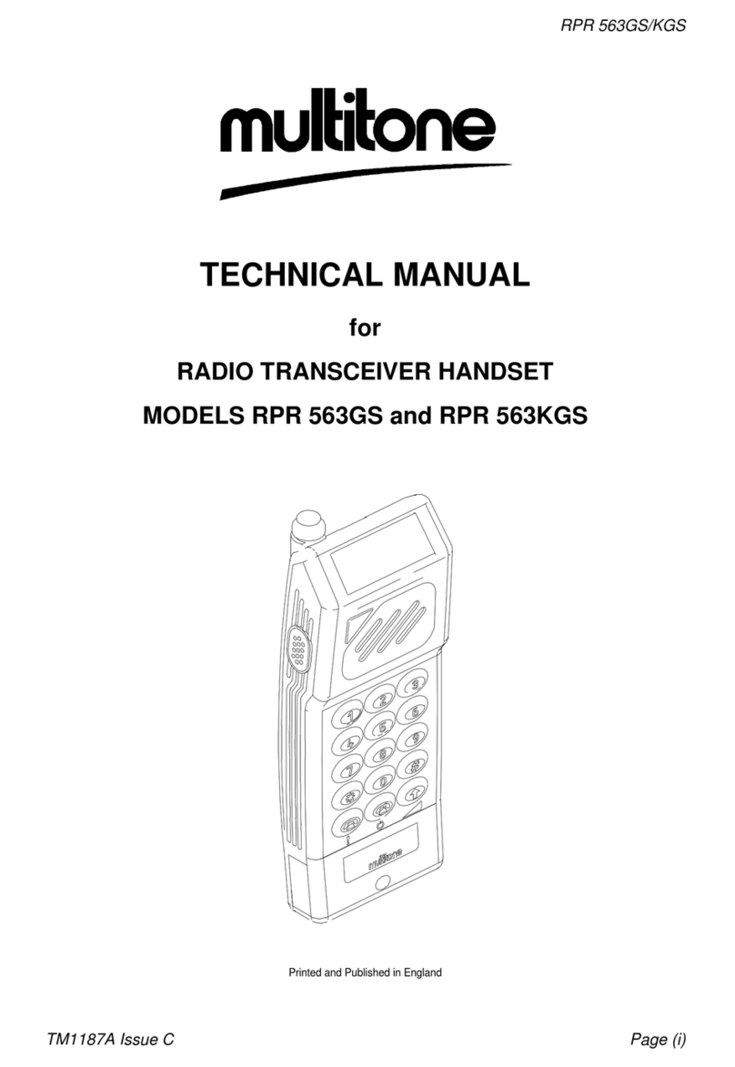 Multitone RPR 563GS Technical manual
