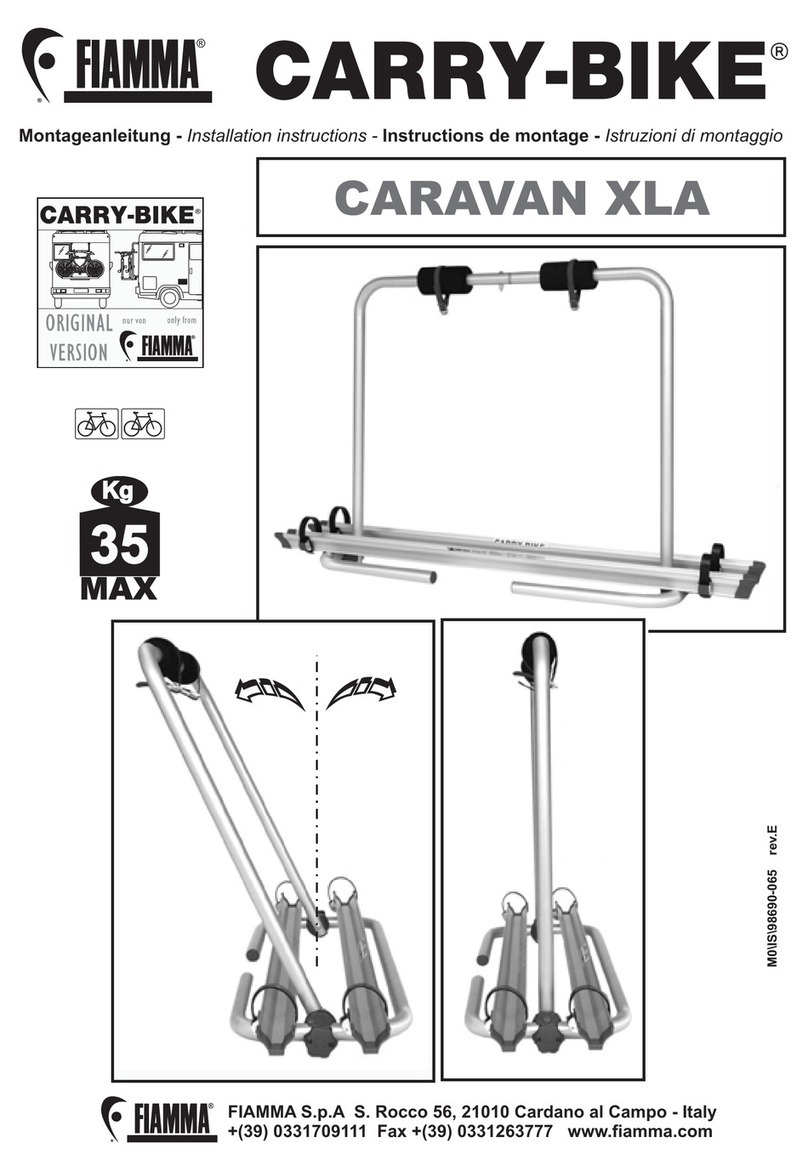 Fiamma CARAVAN XLA installation instructions