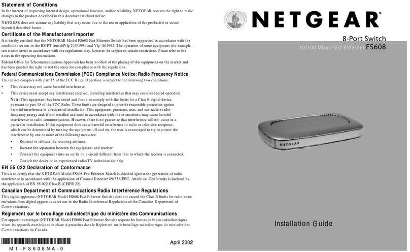 NETGEAR FS608 User manual