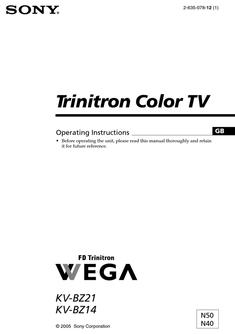 Sony WEGA KV-BZ21 User manual Sony WEGA KV-BZ21 User manual