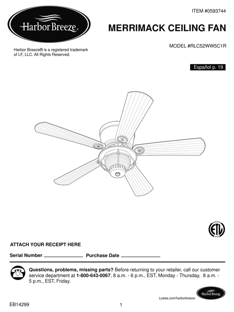 Harbor Breeze RLC52WW5C1R manual
